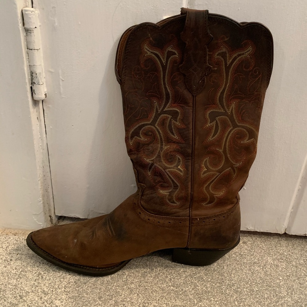 Genuine Leather Justin Cowboy Boots Size 11